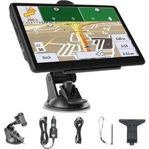 Generico GPS Navigatore Satellitare 7 Pollici Per Auto & Camion - GPS HD Con Mappe UK & Europa | Aggiornamenti Gratuiti A Vita, Ricerca CAP, Guida Vocale, Avvisi Autovelox, Assistente Di Corsia, POI