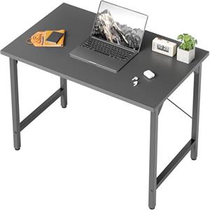 BEXEVUE Scrivania, 80 x 40 cm, piccolo tavolo per computer, tavolo da ufficio per studio, camera da letto, design industriale, struttura in metallo, tavolo in legno, per casa e ufficio