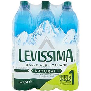 Levissima Acqua Minerale Naturale Oligominerale, 6 x 1.5L