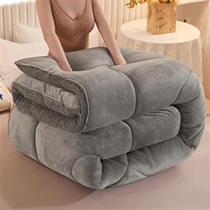 MHUQIA Coperta Pesante per Letto Matrimoniale in Inverno 150x200cm 2kg, Piumino Matrimoniale, Trapunta Invernale Nucleo Imbottito in Fibra di Cotone Doppio Lato Spesso Traspirante