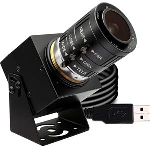Svpro Telecamera USB 1080P Starlight Low Light Webcam con zoom 3,6-10mm, messa a fuoco manuale, visione machine industriale, UVC plug-and-play per computer e laptop