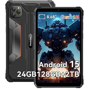 Blackview Tablet Rugged 8.68 Pollici Android 15 GeminiAI, 24 GB RAM 128 GB ROM + 2 TB TF Active 5 Rugged Tablet PC Dual 4G SIM/IPS 90 Hz/AI Camera/NFC/Face ID/GPS/IP68&IP69K&MIL‑STD‑810H