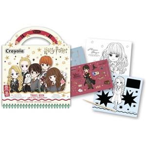Crayola Album da Viaggio Harry Potter - Set Creativo con Pagine attività, Stencil, Adesivi e Scratch Art per Bambini da 3 Anni