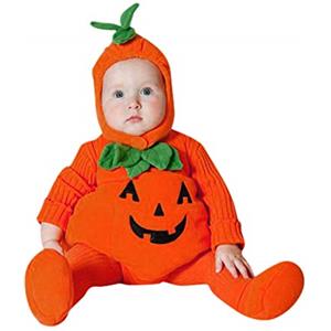 Meaunzyl 3 Pcs Halloween Neonato Ragazza Unisex Costume Zucca Completini Di Halloween Zucca Set Baby Jumpsuit Per Bambini Vestito Da Carnevale Bambino Tuta Bimbo Cappello E Scarpe 0-24 Mesi
