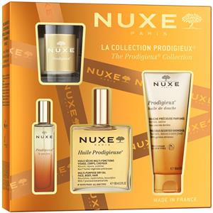 Nuxe Cofanetto Huile Prodigieuse 2025: Olio Secco 100 ml, Profumo 15 ml, Gel Doccia 100 ml e Candela Profumata