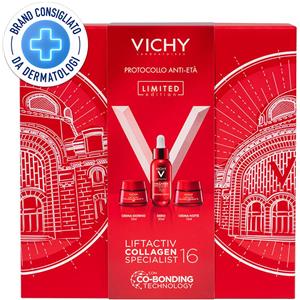 Vichy Liftactiv Collagen Specialist 16 - Cofanetto con Siero 30 ml, Crema Giorno 15 ml e Crema Notte 15 ml