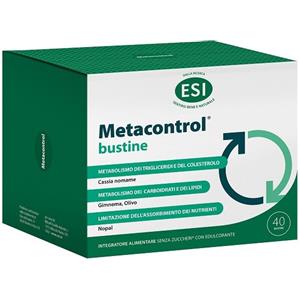 ESI Metacontrol - Integratore Alimentare per il Metabolismo con Nopal e Glucomannano, 40 Bustine