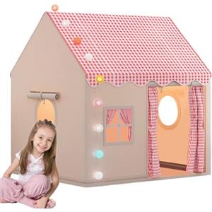 Generico Tendas Casetta Per Ragazzi E Ragazze, 120x105x128cm Grande Giocattolo Casa Da Interno, Facile Da Installare, Chiacchierare E Creare Giochi, Ideale Per Epifania, Feste E Camera Dei Bambini