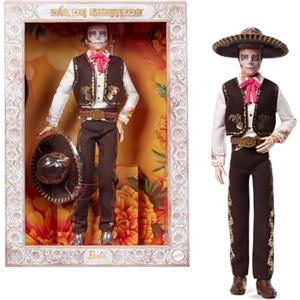 Mattel Ken Día De Muertos 2025 - Bambola Collezionabile con Camicia Color Crema e Sombrero