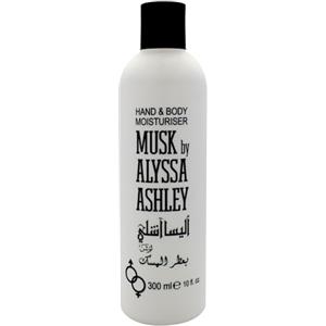 Alyssa Ashley - Crema Corpo e Mani al Muschio, Lozione Musk, Azione Idratante, Emolliente e Tonificante, Ideale per Secchezza della Pelle - 300 ml