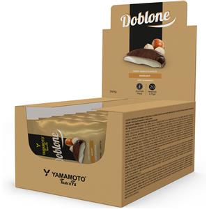 YAMAMOTO TASTE'N'FIT Doblone - Biscotto Proteico Low-Carb Caramello Salato con Cialda Wafer e Ripieno Cremoso