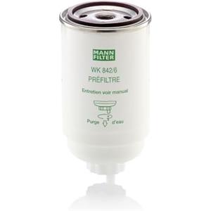 MANN-FILTER WK 842/6 Filtro Carburante per Applicazioni Fuori Strada - Dimensioni A=81mm, B=61mm, C=70mm, G=M16x1.5, H=156mm