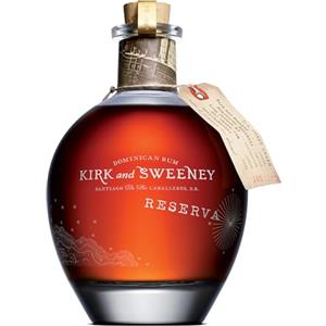 Kirk and Sweeney 3 Badge - Kirk & Sweeney Reserva, Rum Prodotto in Repubblica Dominicana, Distillato con Metodo Tradizionale e Invecchiato in Botti di Quercia, 40% Vol, Bottiglia in Vetro da 700 ml