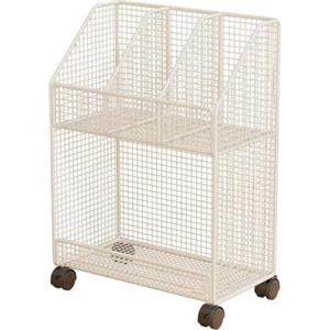 Jiuvaso Carrello porta libri con ruote, sotto la scrivania, organizer per file, libreria mobile versatile per cucina, ufficio, lavanderia, camera da letto, 2 Strato Bianco