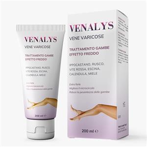 VIDASANA VENALYS 200 ml Crema vene varicose e capillari ,migliora la circolazione gambe - sollievo immediato .Con centella asiatica Ideale per eliminare il senso di Pesantezza delle gambe, Made in Italy