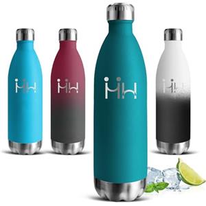 Mujigaga Borraccia- 1 litro- Borraccia Termica, Senza BPA, Borracce Acciaio Inox, Senza Perdite, Borracce Termiche, Isolato Sottovuoto, Facile da Trasportare, per Yoga, Campeggio, Fitness