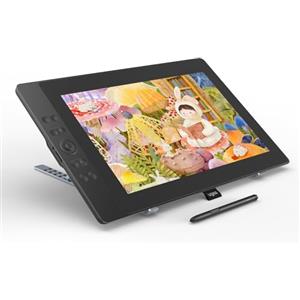 Ugee Tavoletta Grafica ugee con Display, UE16 FHD IPS da 15,4 Pollici con Schermo sRGB al 143%, Stilo Senza Batteria da 16K Passi, 8 Tasti di Scelta Rapida Fisici e una Rotella Rotonda