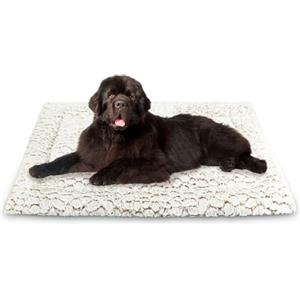 Aspand Cuscino per Cani Corto in Peluche, per Cani Taglia Grandi e Medi Materassino Cane, 109x73cm, Facile da Pulire, Caldo e Comodo, Cachi