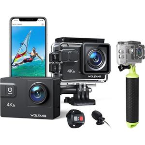 WOLFANG Action Cam GA300 4K60FPS & Set di Manico Galleggiante