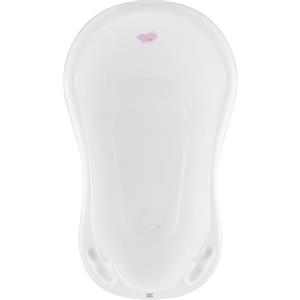 Hylat Baby Hug Me Bianca Vaschetta Bagnetto Neonato con Tappo - Certificato TÜV Rheinland - Stabile e Confortevole, Ideale per Bambini fino a 12 Mesi - Vasca Neonato Bagnetto - Collezione Lite