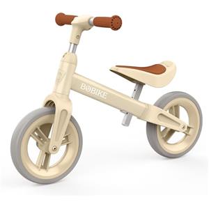 MHCYLION VITONIS Bicicletta Bambini Senza Pedali per 1,5-4 Anni Fino a 25 Kg, volante e sellino Regolabili in Altezza, Bloccasterzo, Giocattoli Regali per Bambini, Beige