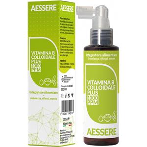 Aessere Vitamina B Colloidale Plus Spray 1000 ppm 100 ml - Integratore Energetico per Benessere Fisico e Mentale