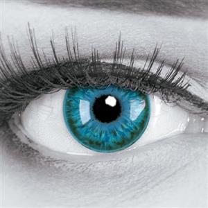 MeralenS Lenti a contatto colorate blu lenti morbide per Halloween per travestimenti eleganti, cosplay, carnevale, Halloween, 1 paio di lenti colorate blu, non graduate, lenti di Halloween