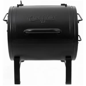 Char-Griller EasyDump E82424 Barbecue a carbonella portatile e braciere laterale per affumicatore, 250 mq in spazio di cottura, padella per cenere, doppio ammortizzatore regolabile, nero