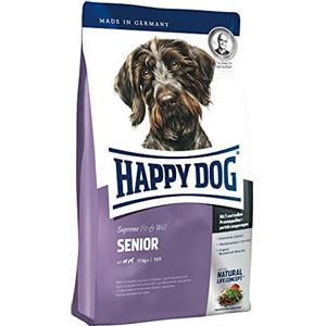 Happy Dog Supreme Fit&Vital Senior - Alimento Secco Completo per Cani Anziani, 4 Kg con 5 Fonti Proteiche e Omega 3 & 6