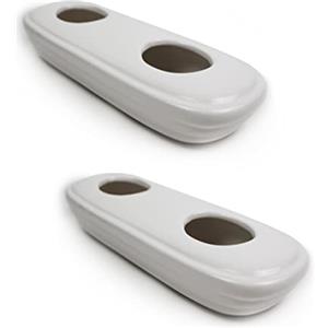 Metrox - a1683 - Set di 2 umidificatori in ceramica PURE dallo stile neutro e semplice di colore bianco per il posizionamento sul termosifone, umidificatore, diffusore 11345