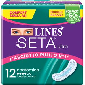 LINES SETA ULTRA ASSORBENTI ANATOMICO 12 PEZZI
