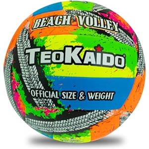 Teorema Giocattoli Teokaido, Pallone Pallavolo Misura 5 Ufficiale, Palla da Volley Soft Touch per Allenamento e Beach Volley, Peso Regolamentare 260-280g, Ideale per Principianti, Resistente all'Acqua, Design Esclusivo