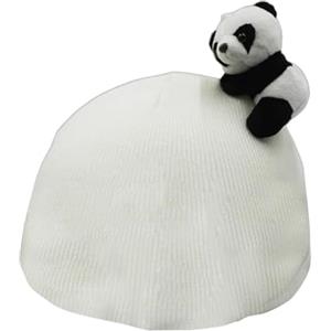Generico Copricasco da sci per animali da neve, Copricasco in peluche per animali decorativi,Cappello lavorato a maglia morbido | Copricasco da sci per bambini, copricasco spesso per snowboard, skateboard, mot