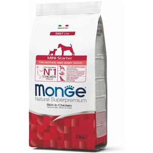 Monge Monge Natural Superpremium Mini Starter Ricco in Pollo Per Mamme E Cuccioli Di Taglia Mini 1,5Kg