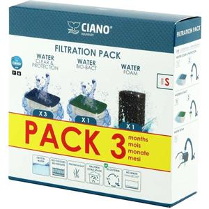 Askoll Ciano Kit Ricambi Filtri per Acquari - Filtrazione Meccanica, Chimica e Biologica, 3 Mesi
