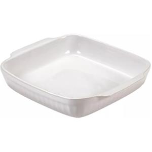 Guardini, Pirofila da forno quadrata 18x16 cm, Ceramica, Adatta per forno tradizionale e microonde, Bianco, Linea Ceramica