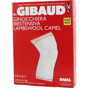 Dr. Gibaud Ginocchiera Biestensiva Lambswool Camel Taglia 3 - Dispositivo medico per la prevenzione delle affezioni reumatiche