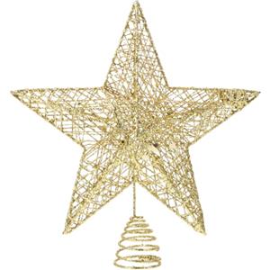Healeved Stelle Superiori 'albero Di Natale Stella Albero Natale Puntale Stella Cima ' Ferro Leggero A Cinque Punte Glitterata Decorazione della