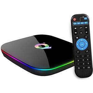 TUREWELL Android TV Box, Q Plus Smart TV Box con Android 10.0 2GB RAM 16GB ROM Processore Quad Core Cortex-A53 Supporto 6K 3D 2.4GHz WiFi 10/100M Ethernet