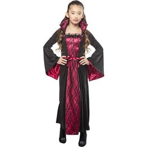Rubie's Rubies Costume Vampira Belladonna per bambina, abito con maniche a campana, licenza ufficiale, vampire, Dracula per Halloween, feste, cosplay e carnevale