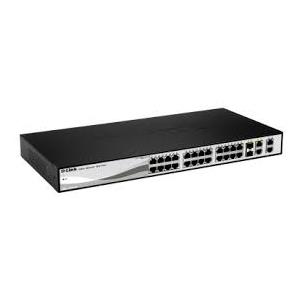 D-Link DGS-1210-28MP/E Switch di Rete Gestito L2 Gigabit Ethernet (10/100/1000) con 24 Porte RJ-45, 4 Porte SFP e Supporto Power over Ethernet (PoE) - Montaggio Rack 1U