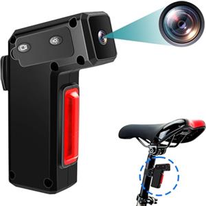 Pudet Luo Action Cam Moto, 1080P HD & 120° Grandangolo Dash Cam Moto, 3500 mAh & IPX-3 Impermeabile Telecamera Moto con 3 Modalità di Fanale Posteriore