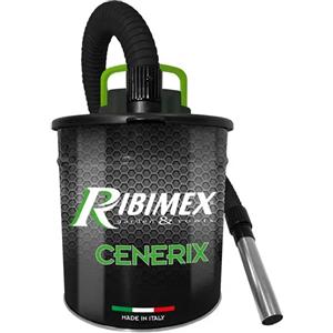Ribimex PRCEN003/800 Cenerix Aspiracenere Elettrico 800 W 18 Litri Filtro HEPA Lavabile E Intercambiabile Prefiltro Antistatico Autoestinguente