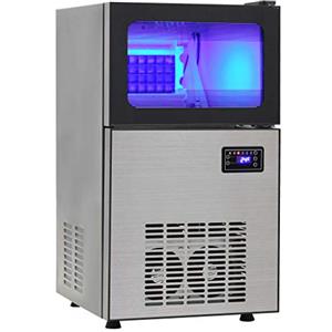 Festnight Macchina per il Ghiaccio Professionale da 420W 45 kg/24 h Nero 430 x 400 x 710 mm