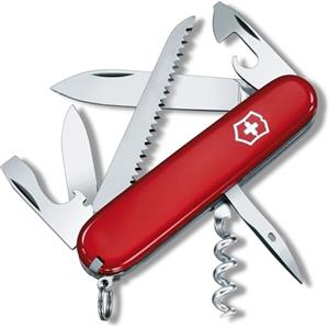 Victorinox, Camper, Coltellino Svizzero, Originale, Multiuso, Campeggio, 13 Funzioni, Lama, grande, Cavatappi, Rosso, Blister