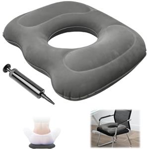 Euablfo Cuscino Gonfiabile Seduta Ortopedico, Ciambella Antidecubito, Cuscino per Emorroidi, Con Gonfiatore Regolabile per una Lunga Seduta, Sciatica, Piaghe da Decubito, Cuscino Ortopedico per Casa