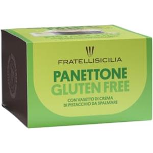 Fratelli Sicilia Panettone Artiginale Fratelli Sicilia Senza Glutine Pistacchio + Vaso Crema 500g