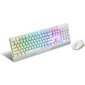 Shop Tastiera + Mouse Gaming MSI VIGOR GK30 COMBO WHITE- Kit composto da Tastiera VIGOR GK30 RGB Bianca con switch a memb...