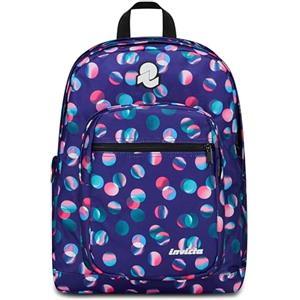 Invicta Zaino Scuola Jelek Fantasy, Viola, Zaino Doppio Scomparto Capiente Con Tasca Porta PC, Tasca Porta Borraccia e Tasca Con Organizer, Zaino Scuola Media, Superiori e Zaino Viaggio, Zaino Ragazza