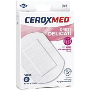 NOVA ARGENTIA Ceroxmed Dress Delicati 10x15cm - 5 Cerotti Sterili Morbidi e Traspiranti per Pelli Sensibili